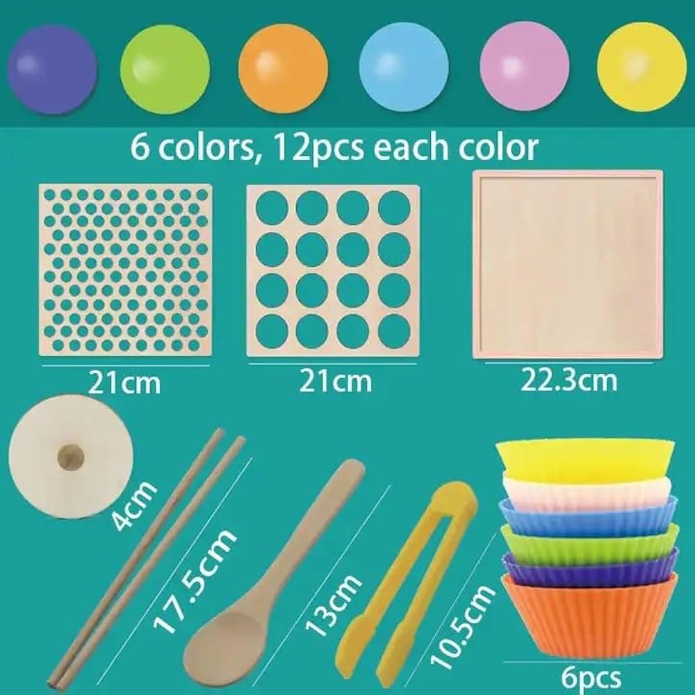 Beads Memory Matching & Sorting Game – Montessori Classification & Focus Toy