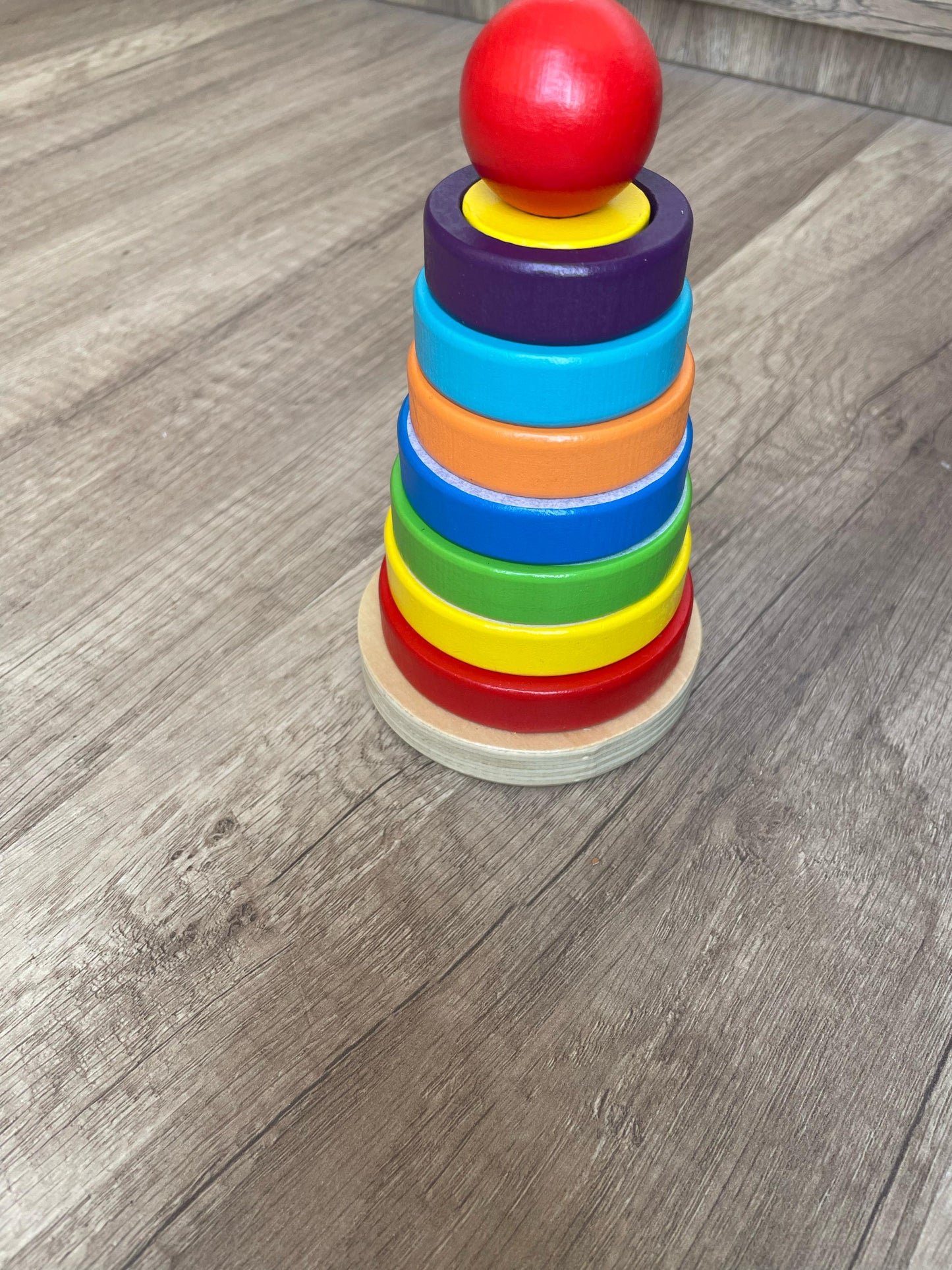 Montessori Wooden Rainbow Tower