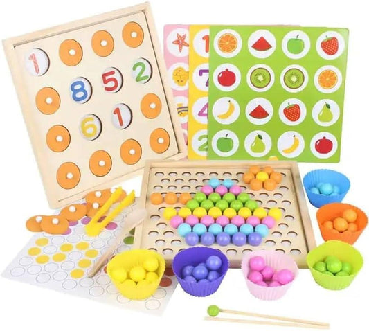 Beads Memory Matching & Sorting Game – Montessori Classification & Focus Toy